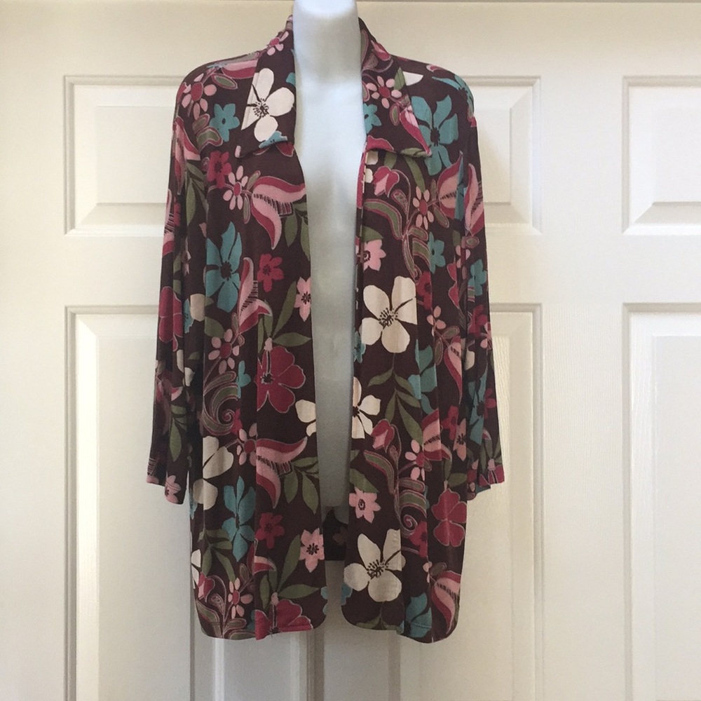 Slinky Brand jacket size Large cute print